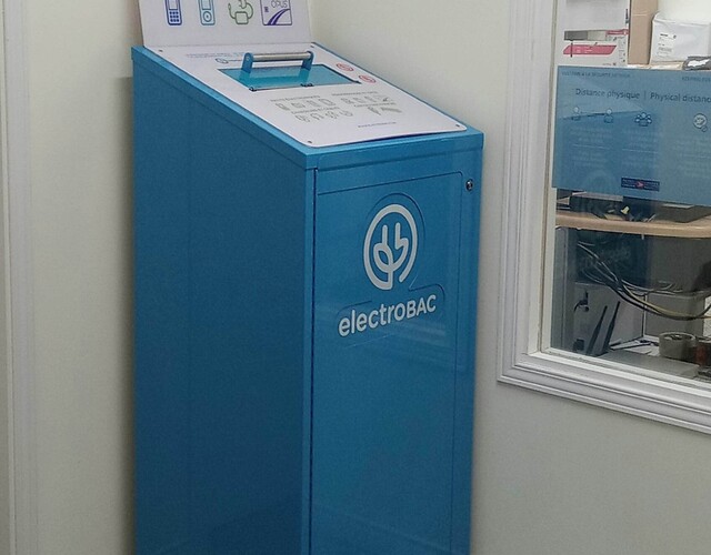 Comment recycler ses appareils électroniques?? Un Electrobac maintenant à votre disposition à l'Édifice municipal