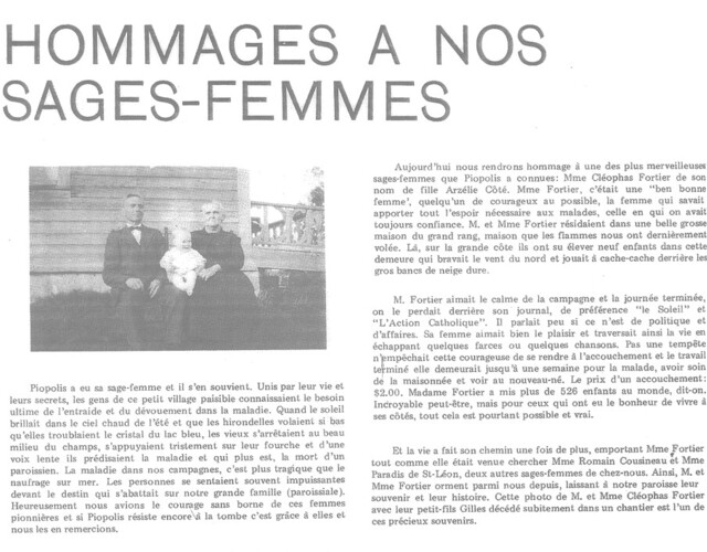 Hommage à nos sages-femmes