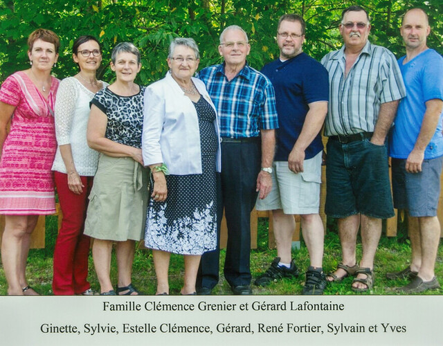 Famille Clémence Grenier et Gérard Lafontaine