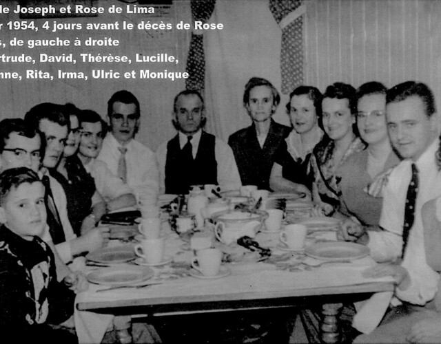 La famille de Joseph et Rose de Lima