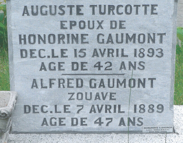 Pierre tombale d'Alfred Gaumont