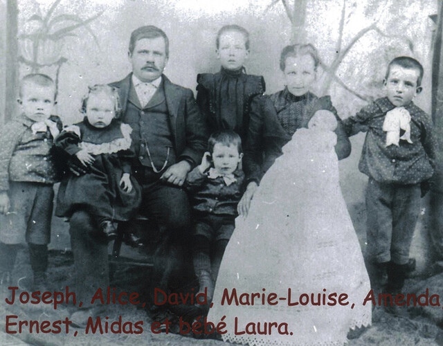 Photo de famille de David et Joseph Chouinard